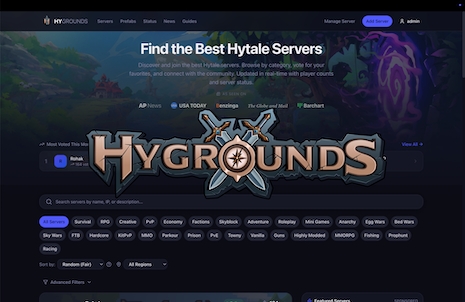 First “Fair Ranking” Hytale Server List Introduced by Hygrounds: A Merit-Based System for the Best Hytale Servers