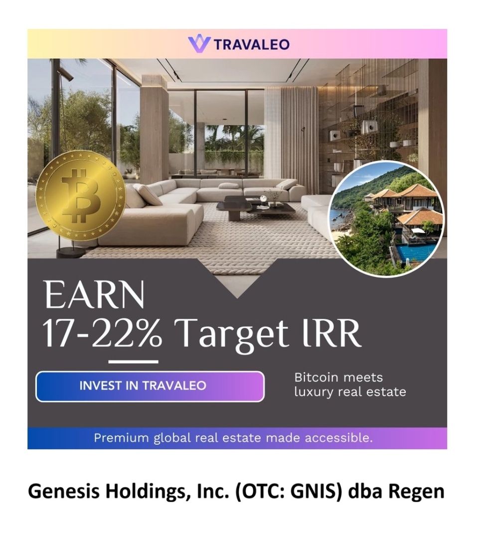 Massive Share Reduction will Optimize Business Plans and Enhance Shareholder Value for Investment and Tokenization Leader: Genesis Holdings (Stock Symbol: GNIS)