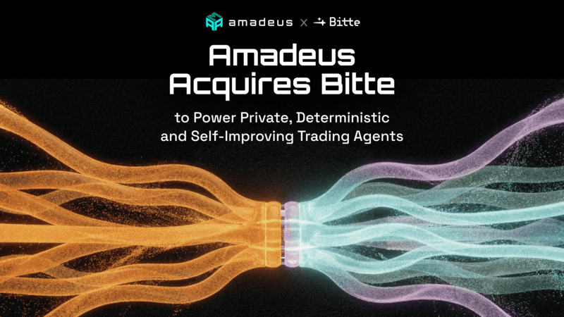 Amadeus Acquires Bitte to Power Private, Deterministic and Self-Improving Trading Agents